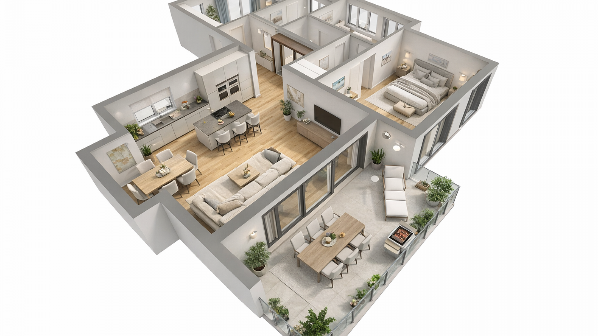 Variante mit 2. Schlafzimmer